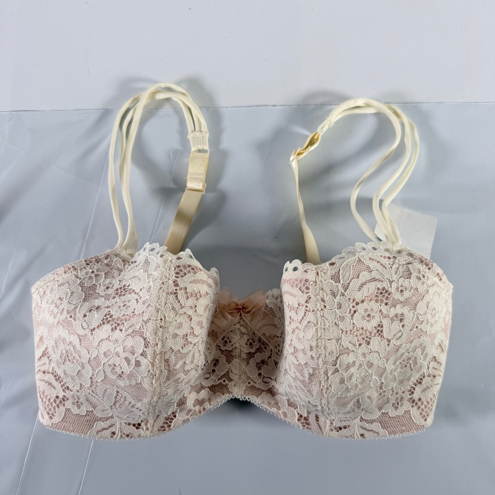 b.tempt'd by Wacoal Ciao Bella Balconette Underwire Bra Ivory Cream Size 30DDD